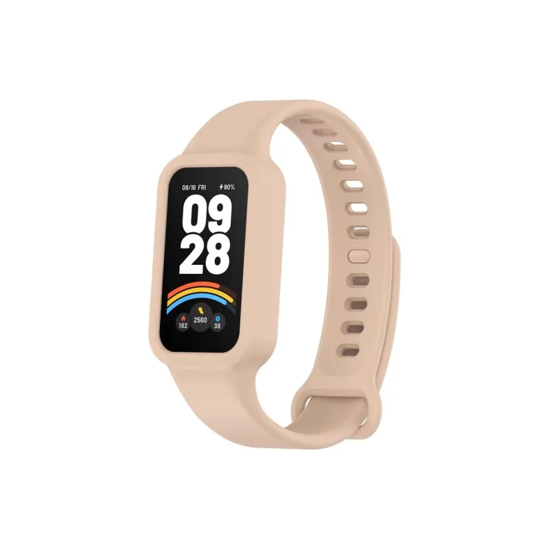 Mr. Strap Watch Band Red Beige Compatibility Silicone Material-11