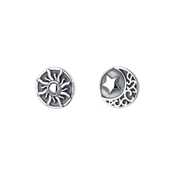 ETAHLOVE S925 Silver Stud Earrings Unisex Anniversary Surprise Gift For Boyfriend And Girlfriend's Birthday