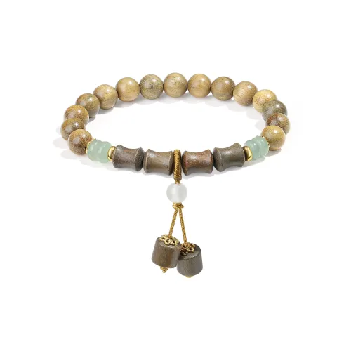 PUTUOSHANWENCHUANG Green Sandalwood Bracelets Unisex