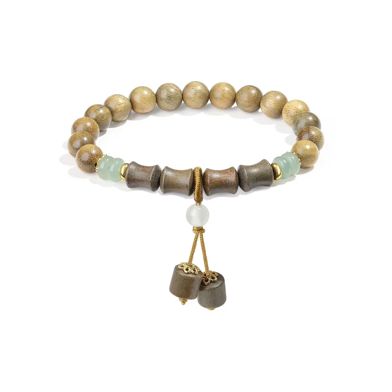 PUTUOSHANWENCHUANG Green Sandalwood Bracelets Unisex-0
