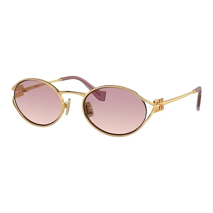 MIU MIU Eyewear Logo-plaque Oval-frame Sunglasses-4