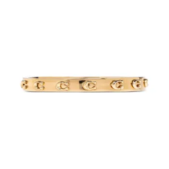 COACH Logo plaque Bangle Bracelet