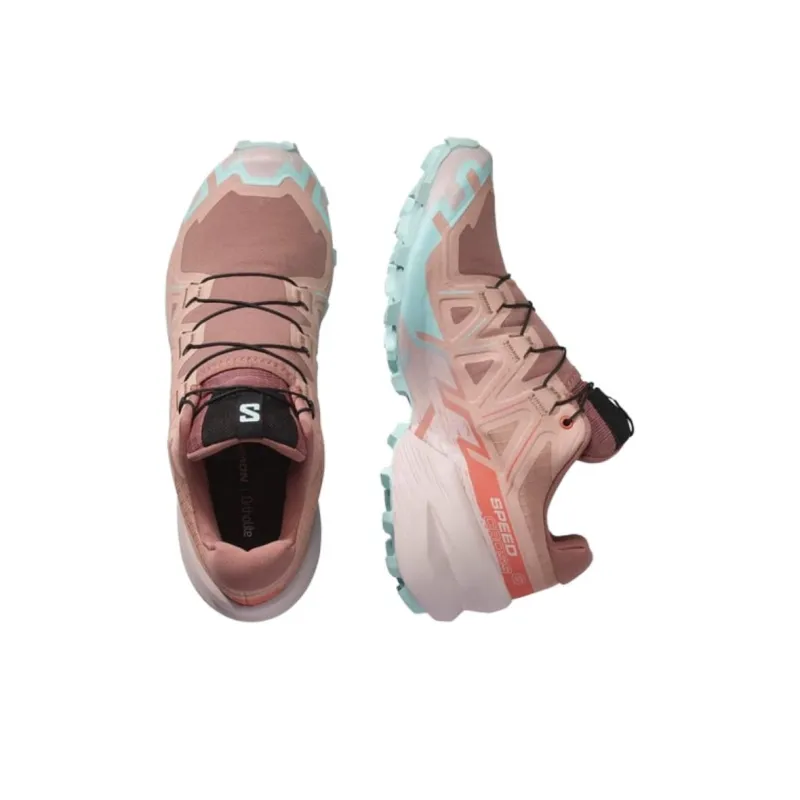 SALOMON Speedcross 6 Anti Slip Wear Resistant Low Top Casual Running Shoes Women's Pink-3