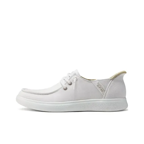 Skechers Bob's Anti Slip Wear Resistant Low Top Casual Shoes Women's White