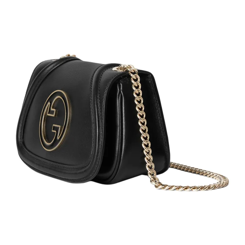 GUCCI Blondie Leather Shoulder Bag Mini Women's Black-1