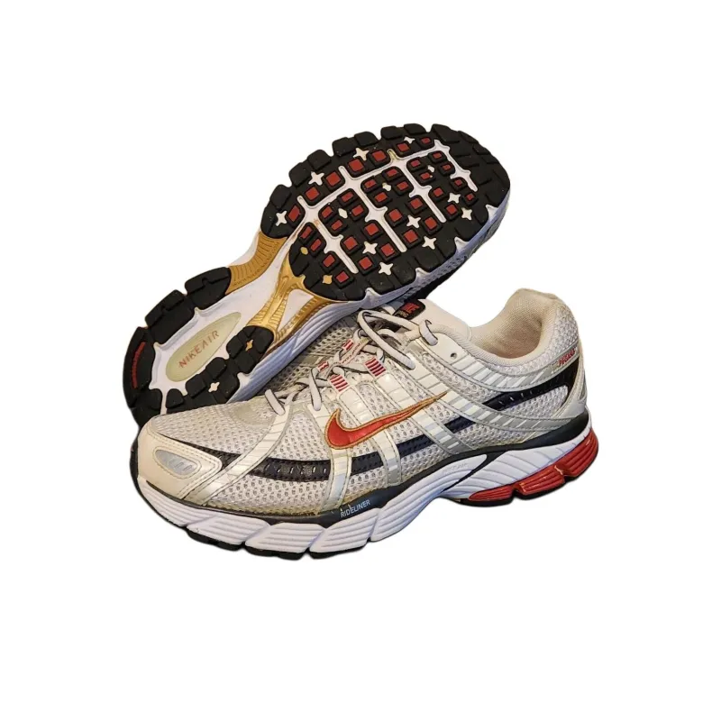 Nike Air Pegasus+ 2007 White Varsity Red Metallic Platinum 4E-2