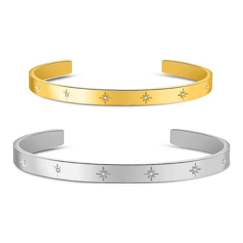 ACROWM Titanium Steel Bangles Unisex-9