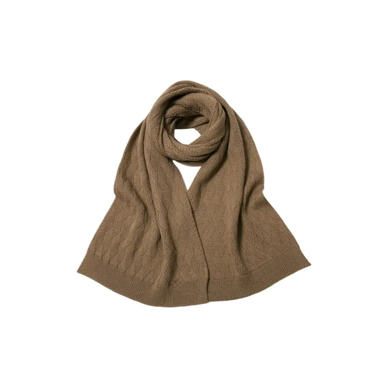 Red Bean Wool Knit Scarves Women's-10