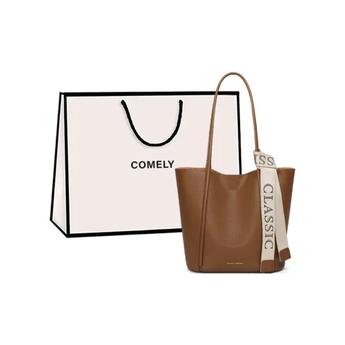 COMELY Cow Leather Bonded Synthetic Leather Shoulder Bag Handbag Tote Medium Size Women's Endorphin