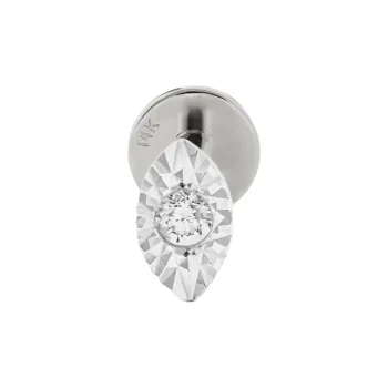 Monica Vinader 14kt White Gold Diamond Single Earring