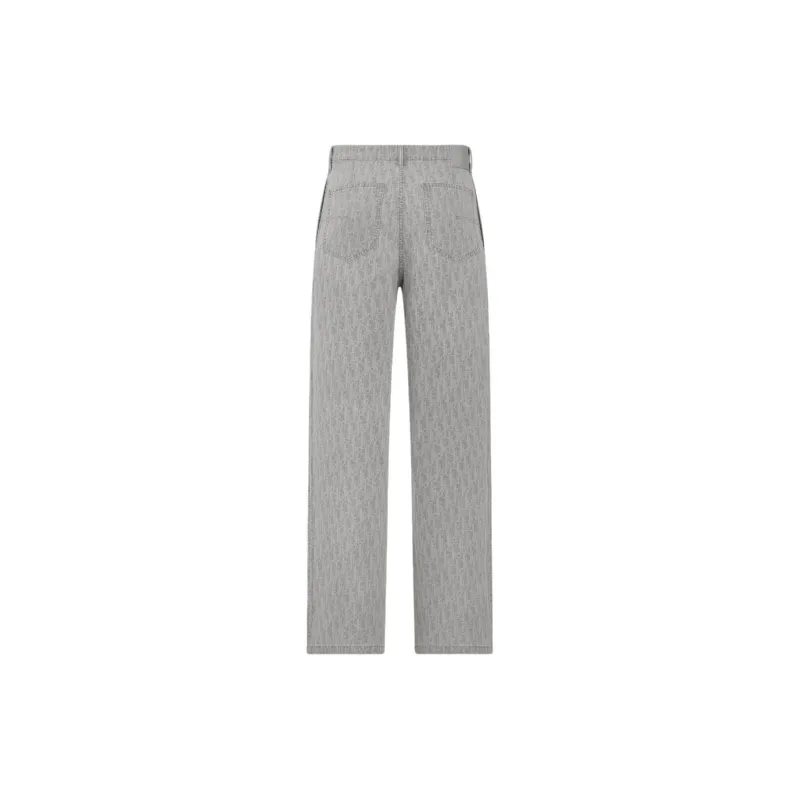 DIOR Monogrammed Straight Leg Jeans-1