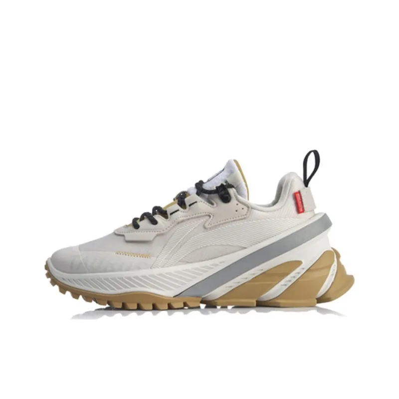 LiNing Bulls Low-Top Chunky Sneakers Men's White Brown-0