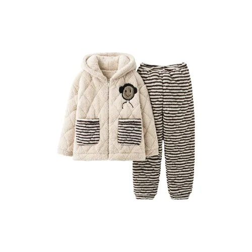 WANANNI Pajama Set Women's Ecru