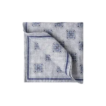 Brunello Cucinelli Graphic print Finished edge Pocket Square