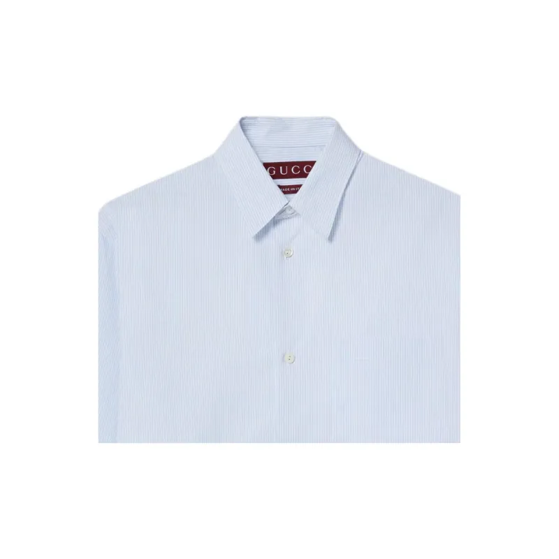 GUCCI Striped Cotton Shirt-4