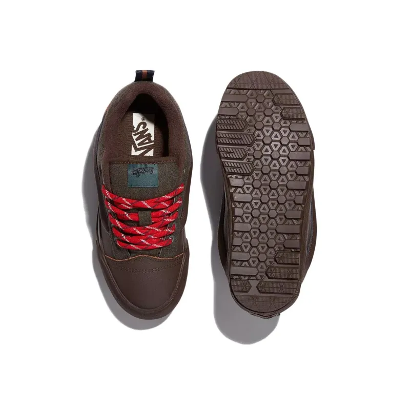 Vans Anti Slip Wear Resistant Low Top Skateboard Shoes Unisex Brown-4