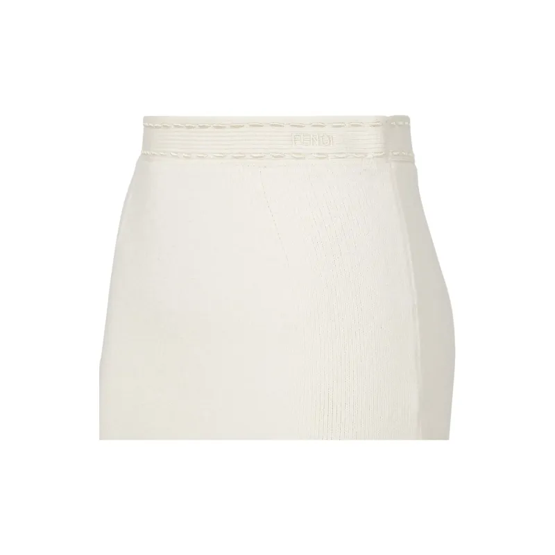 FENDI Ribbed Knit Mini Skirt-2