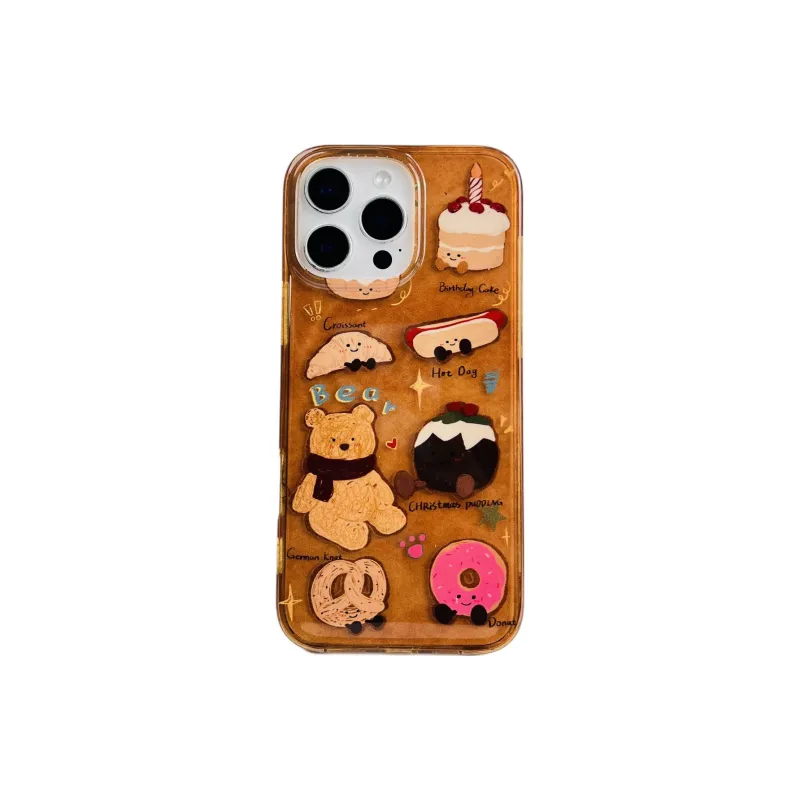 Wei Xin Acrylic Material Semi Transparent Brown Phone Cases Compatible With IPhone 16/15 Pro Max/Apple 13/14 Pro/Max-2