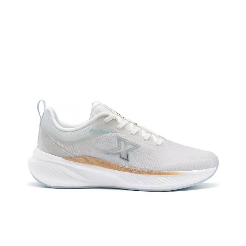 XTEP Cushioning Wear Resistant Low Top Running Shoes Women's White Green-1