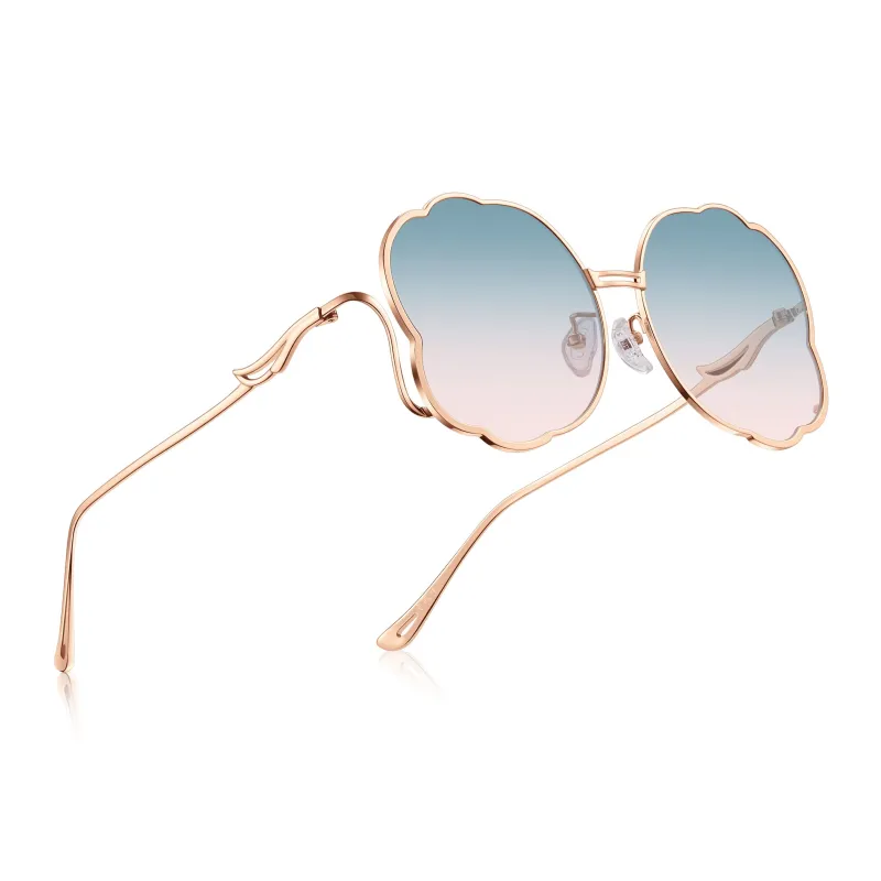 Lao Feng Xiang Β Titanium Butterfly Sunglasses Women's-3