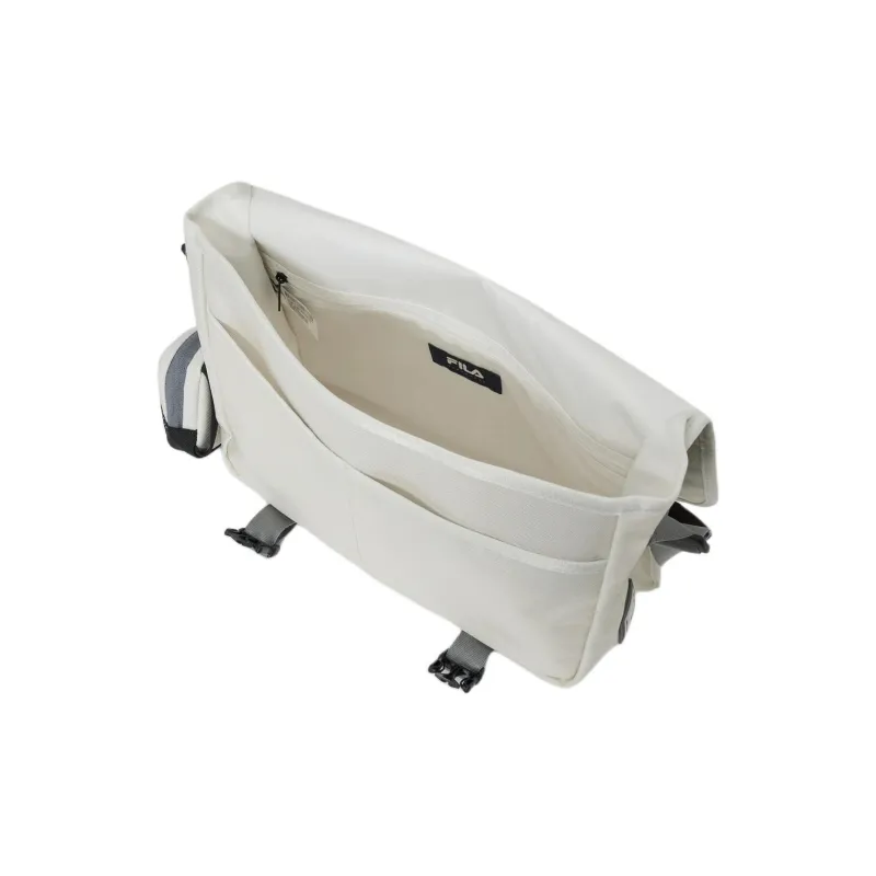 FILA Nylon Messenger Bag, Shoulder Bag Trumpets Unisex Gray White-3