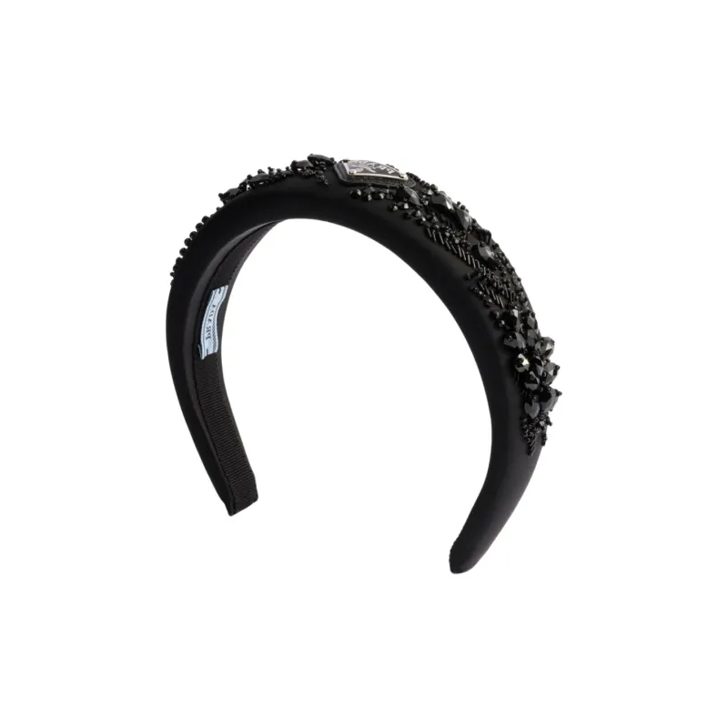 PRADA Recycled Nylon Headbands Women's Black-1