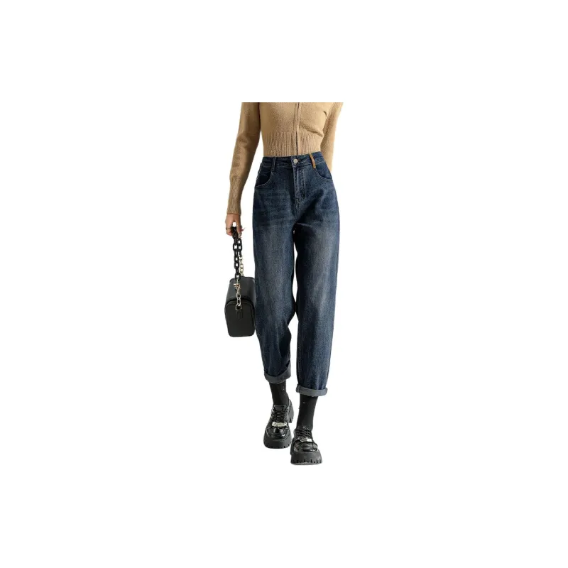 FAWENXIANGZI Jeans Women's Blue-2