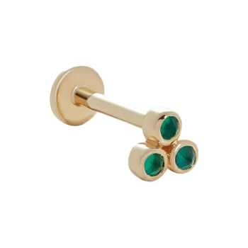 Monica Vinader 14kt Yellow Gold Siren Mini Gem Cluster Single Earring