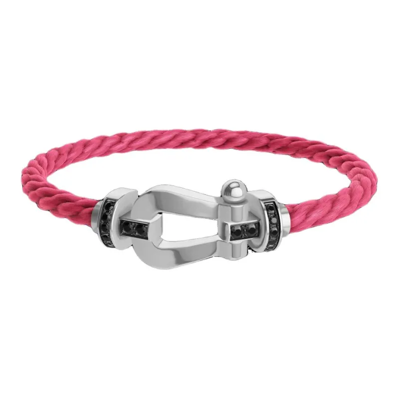 FRED 18K White Gold Bracelets Men's Rose Red-2