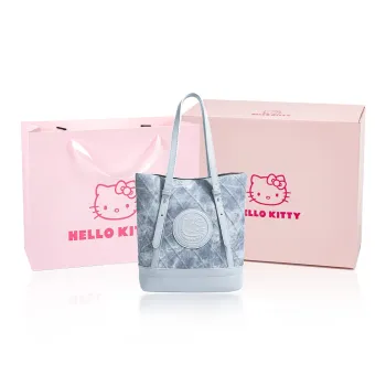 MESUCA Sanrio Hello Kitty Series Synthetic Leather Shoulder Bag Medium Size Women's Pink/Light Blue