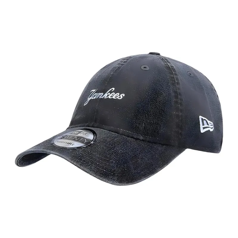 New Era Embroidered Letter Polyester Baseball Cap Gray-0