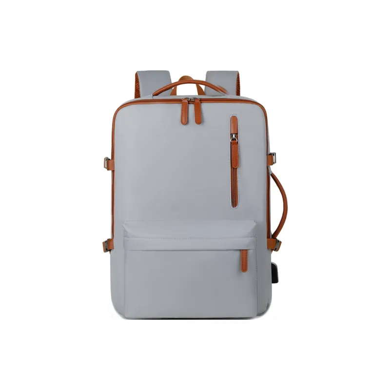 Yalu Oxford Backpack Unisex Ecru/Gray/Black/Pink-8
