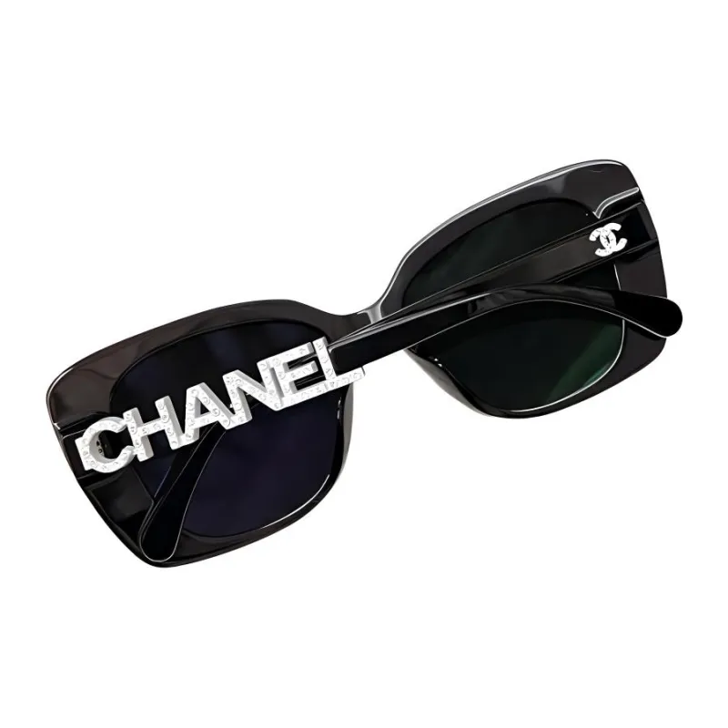 CHANEL Plate Frame Square Sunglasses Unisex-1