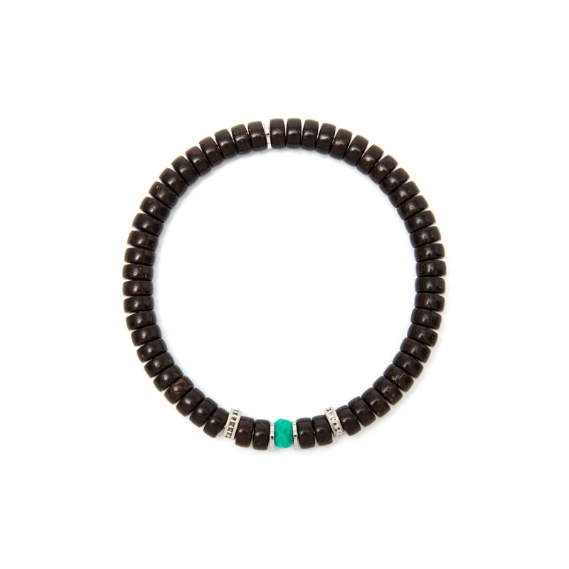 Bluish Reverie Coconut Shell Beads Bracelets Unisex-3