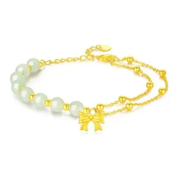 FUSSEM Bracelets Pale Greenish White Jade Women's