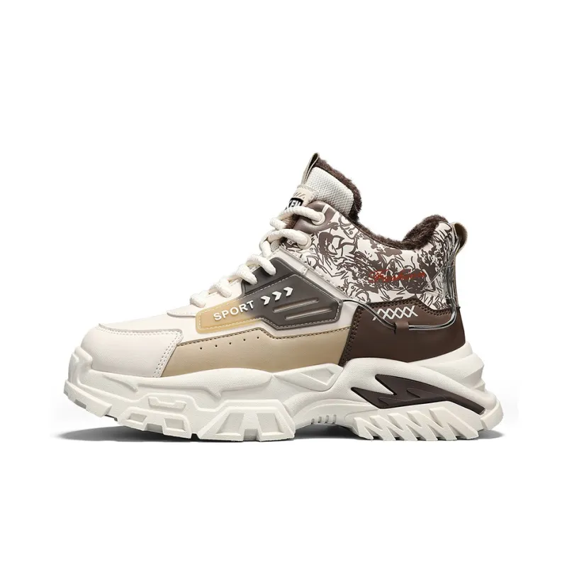 JKEM Anti-Slip And Wear-Resistant Height Increasing High-Top Chunky Sneakers Men's-5
