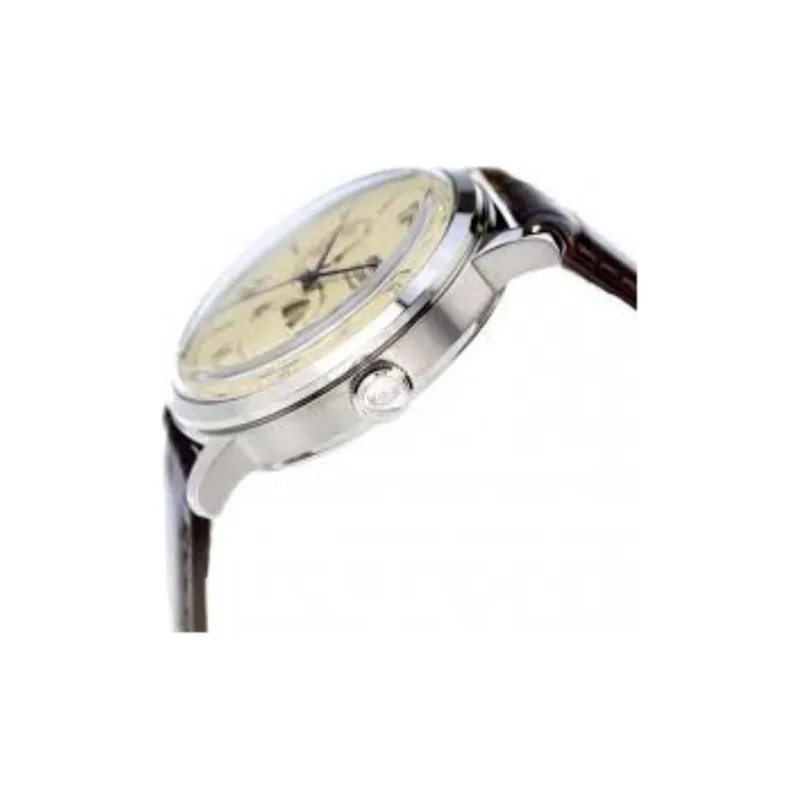 ORIENT Automatic/Manual Mechanical Movement Leather Strap Watch 47mm Men's Watches White Dial-4