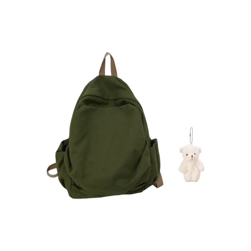 BRABOSTON Canvas Backpack Unisex Green/Black/Red/Purple/Khaki/Ecru-0