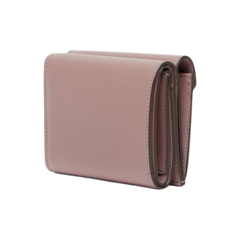 FENDI FF Diamonds Series Calfskin Wallet Medium Size Women's Pink-2