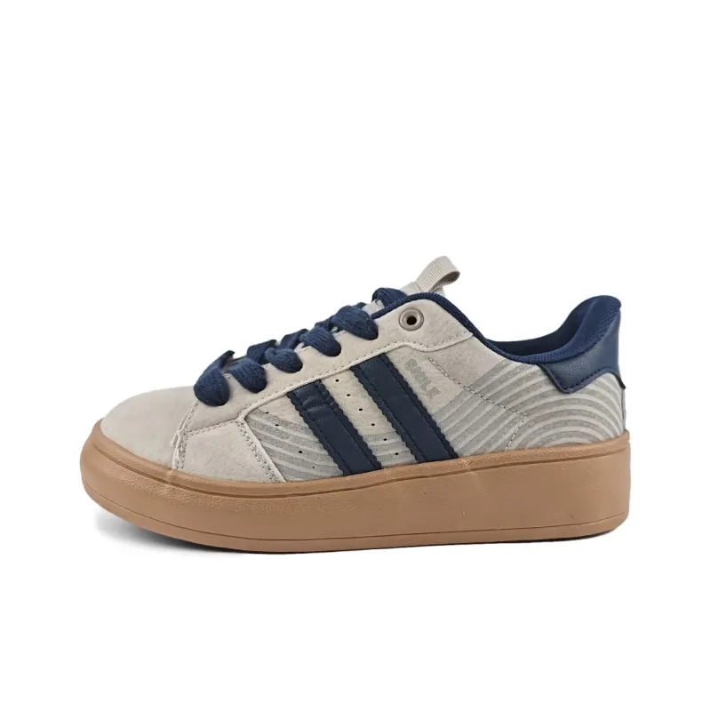 La Chapelle Fashion Trend Stain Resistant Cushioning Wear Resistant Low Top Skateboard Shoes Women's Gray Blue-1