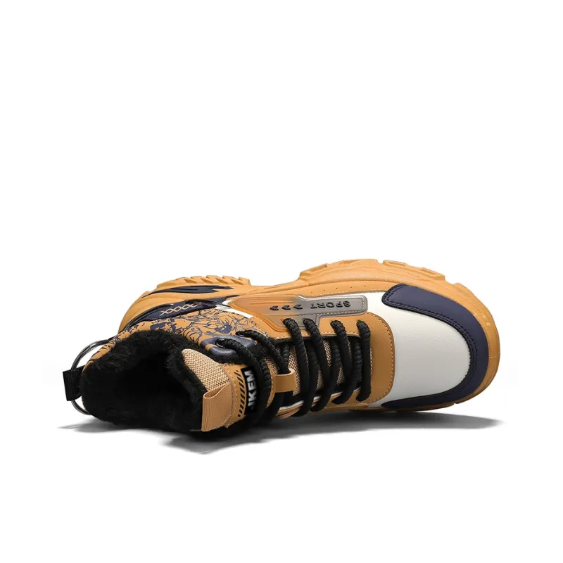 JKEM Anti-Slip And Wear-Resistant Height Increasing High-Top Chunky Sneakers Men's-12