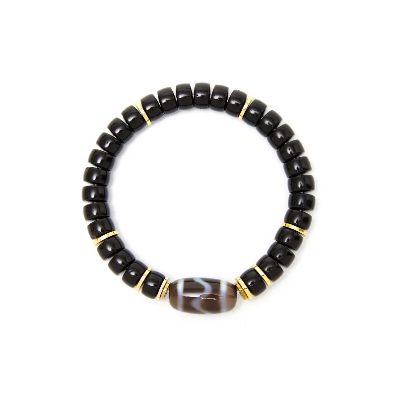 Bluish Reverie Coconut Shell Beads Bracelets Unisex-0