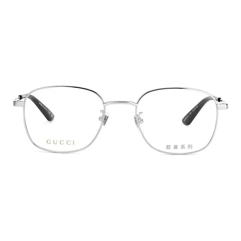 GUCCI Metal Square Eyeglass Frames Unisex-1
