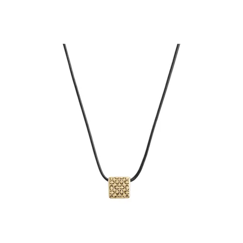 COACH Leather Necklaces Women's Gold/Black