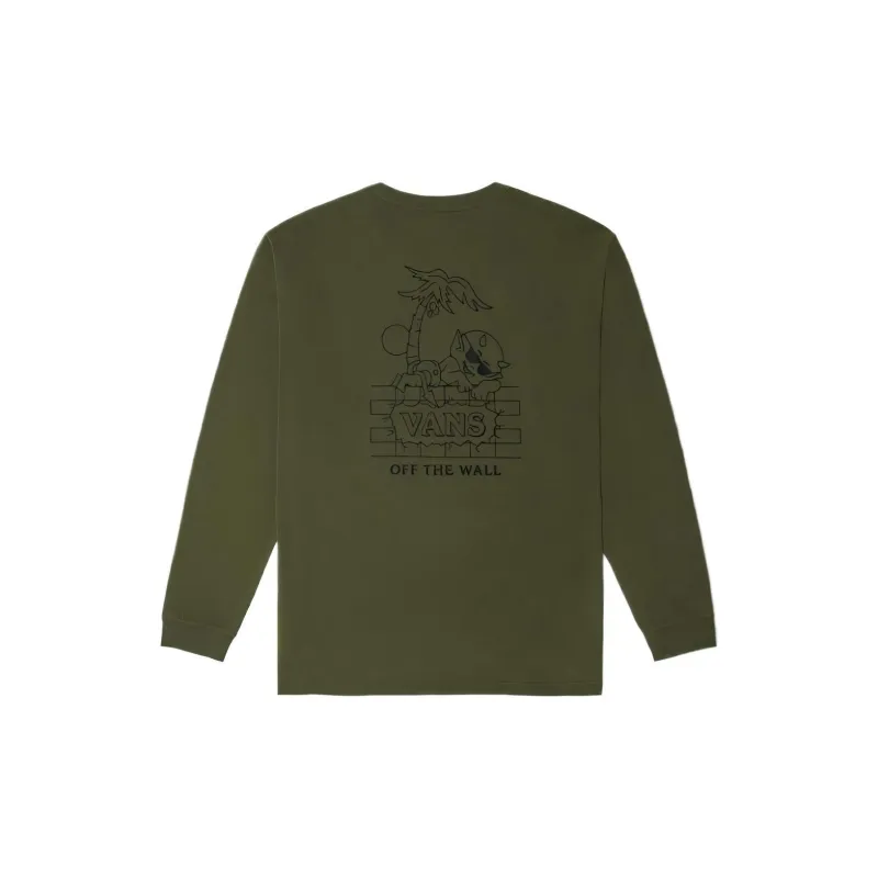 Vans TEE LS T-Shirt Unisex Dark Green-1