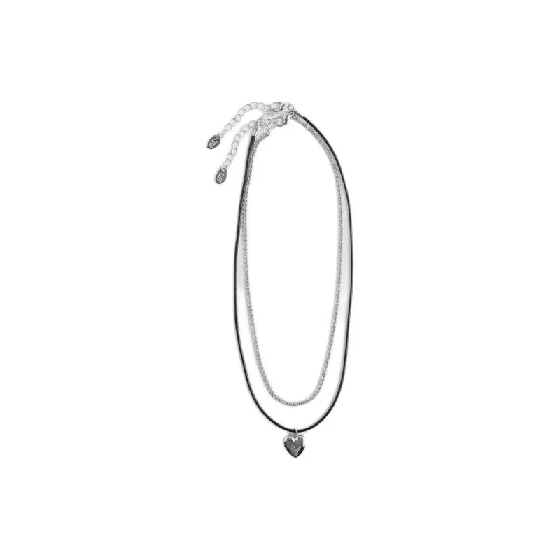 ZARA Rhinestone Brass Glass Zinc Iron Necklaces Kids' Silver-1