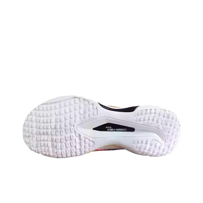LiNing Cushioning Anti-Slip And Wear-Resistant Low-Top Badminton Shoes Men's White Yellow Blue-2