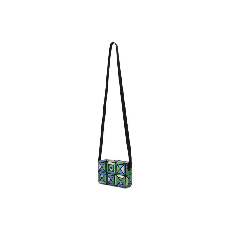 ISSEY MIYAKE Polyvinyl Chloride Resin Shoulder Bag, Crossbody Bag Women's Blue Mixed-1