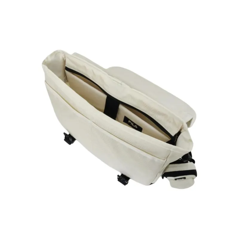 FILA Nylon Messenger Bag Handbag Unisex Cream-3