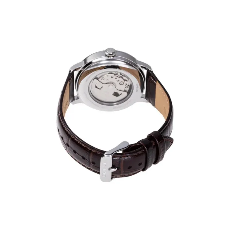 ORIENT Automatic/Manual Mechanical Movement Leather Strap Watch 47mm Men's Watches White Dial-1